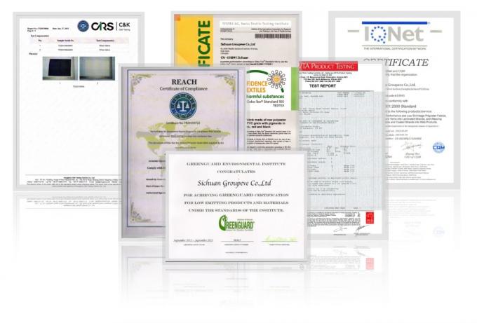 certificado da tela da proteção solar