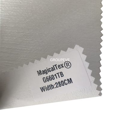 comprar A espuma suportou a tela de revestimento branca 340gsm das cortinas de rolo do escurecimento Fabricação em linha