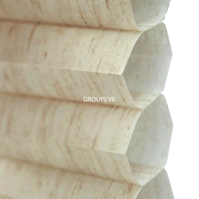 comprar Negro para fora de blackout bonito rolamento as sombras de casa transparente véu de favo de mel persianas com tecido branco remoto Fabricação em linha