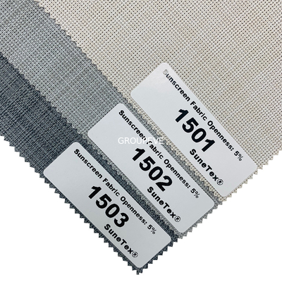 comprar 5% de abertura 29% de poliéster 71% de protetor solar de PVC rolos de persianas Tecidos para tratamento de janelas Fabricação em linha