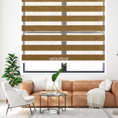comprar Luxury Cordless Zebra Roller Blind 100% de tecido Tintas de cortina de janela Fabricação em linha