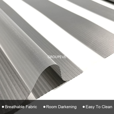 comprar 100% Poliéster Moderno Roller Zebra Blinds Tecido com Design de Dupla Camada para Controlo de Luz Privacidade Fabricação em linha