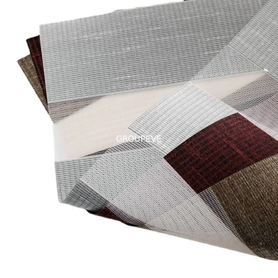 comprar Tela 100% respirável das cortinas de rolo da zebra do poliéster da tela da zebra da proteção solar da luz da dupla camada Fabricação em linha