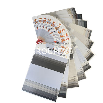 A zebra 100% lisa do poliéster protege a tela cega do rolo para a janela do escritório domiciliário