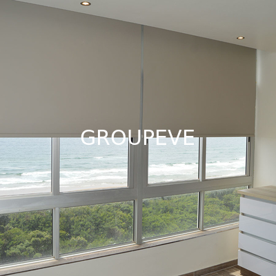 comprar Rolo branco abaixo das cortinas de rolo manuais do escurecimento do chuveiro da tela das máscaras de janela do obturador Fabricação em linha