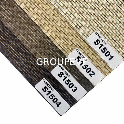 100% de poliéster preto impermeável Zebra Blinds Tecido Popular Zebra Roller Tecido