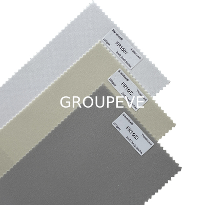 comprar Tecidos de rolos ignífugos de poliéster 100% branco branco branco-beige cinza para janelas Fabricação em linha