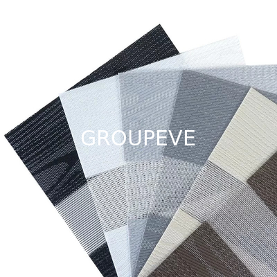 comprar 100% Poliéster Duplo Blinds Tecido Translúcido Zebra Blinds Tecido Para Janela Moda Fabricação em linha