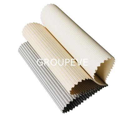 comprar 1% de transparência Tecido protetor solar impermeável Retardante de chama Poliéster Plain Roller Blind Tecido Fabricação em linha