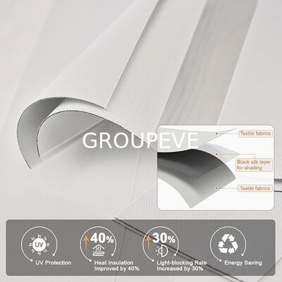 comprar Dia e Noite Zebra Roller Blinds Filtragem de Luz 100% Poliéster Personalizavel Janela Blinds Fabricação em linha