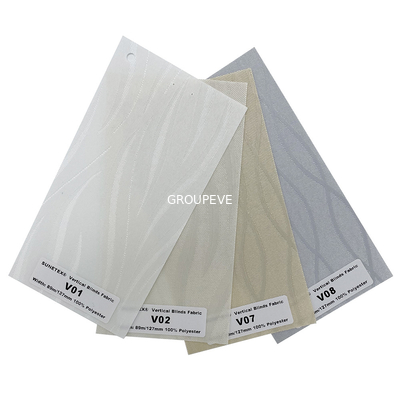Bom preço. OEKO-TEX 127mm Sala de estar Sheer 100% Poliéster Vertical Blind Tecido on-line