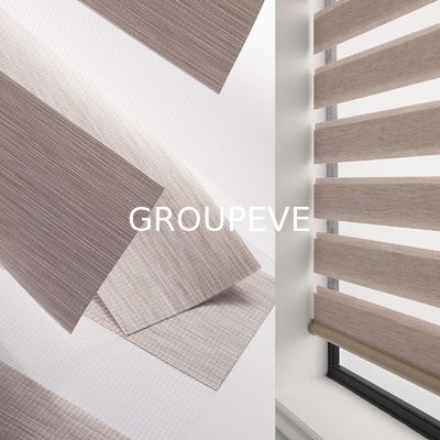 Bom preço. 140 GSM Zebra Roller Blind Fabric com filtragem suave da luz e estilo moderno on-line