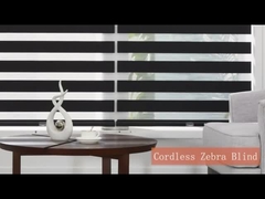 Sombra de rolos de zebra sem fio tela de persianas de janela de duas camadas para dia e noite