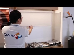 Tecido para estore rolo em poliéster impermeável cinza creme 140gsm